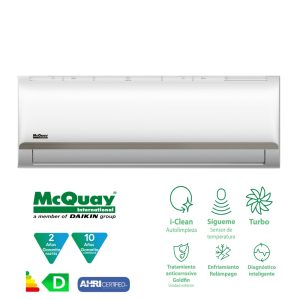 MINI SPLIT DE 18.000 BTU 220V R-410A INVERTER MARCA MCQUAY