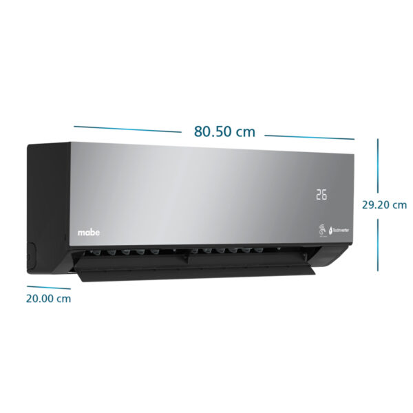 Aire Acondicionado Inverter Premium 220v 12.000 BTU Negro Espejo Mabe - MMI12CDMCCC10 - Image 3