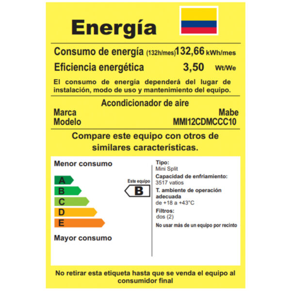 Aire Acondicionado Inverter Premium 220v 12.000 BTU Negro Espejo Mabe - MMI12CDMCCC10 - Image 8