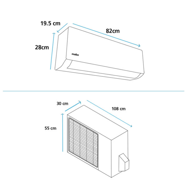 Aire Acondicionado Mini Split Mabe Convencional de 220V 18000 BTU Blanco - MMT18CDBWCCC8 - Imagen 6