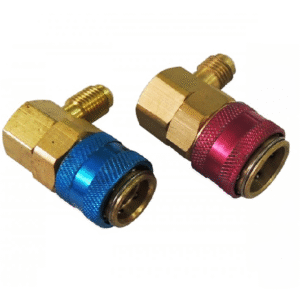 Acople Rápido Alta-Baja Conexión 1/4 QC-15 Curvo 90°
