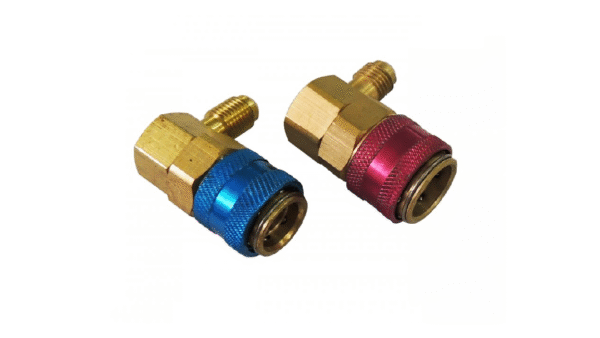 Acople Rápido Alta-Baja Conexión 1/4 QC-15 Curvo 90°