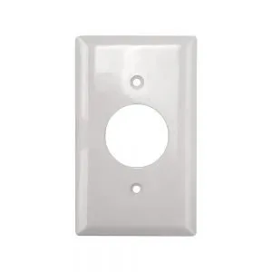 Faceplate toma sencilla redonda blanco Adler