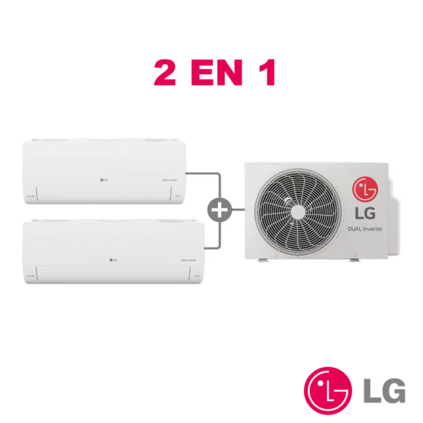 Aire acondicionado Multi Split LG TWINCOOL 2N1 - 9.000 + 9.000 BTU-Dual Inverter 220V