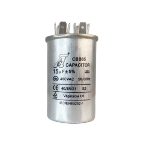 Capacitor de marcha CBB65-1 370/400VAC metálico 15 UF