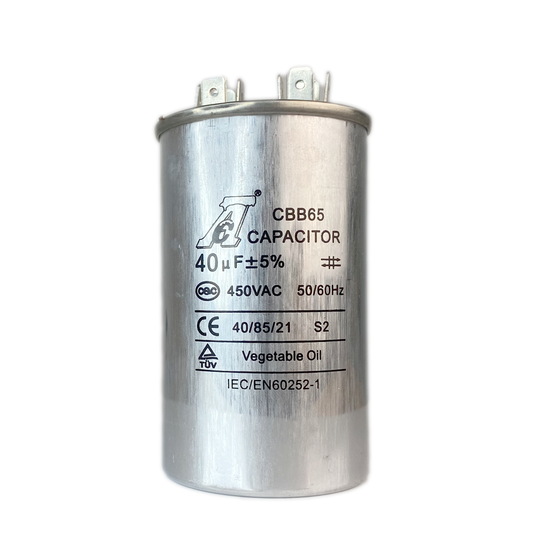 Capacitor de marcha CBB65-1 370/400VAC metálico 40 UF