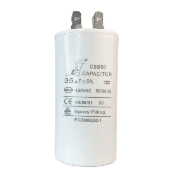 Capacitor de marcha CBB60 440/450VAC plástico 35 UF