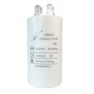 Capacitor de marcha CBB60 440/450VAC plástico 20 UF